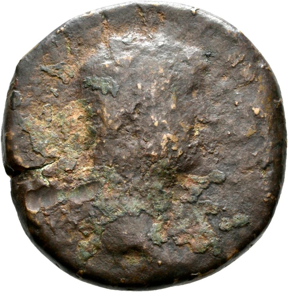 Hadrian, copper-alloy sestertius, collection photograph Rostock-ID406, obverse