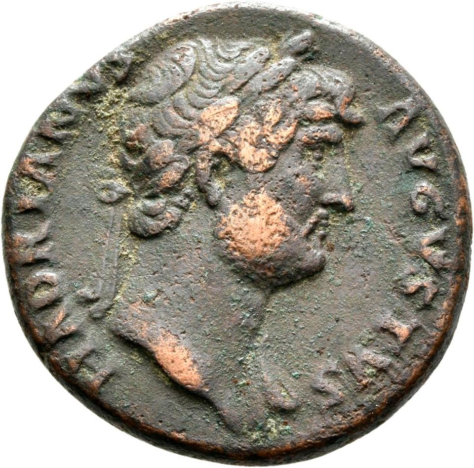 Hadrian, copper-alloy as, collection photograph Rostock-ID231, obverse