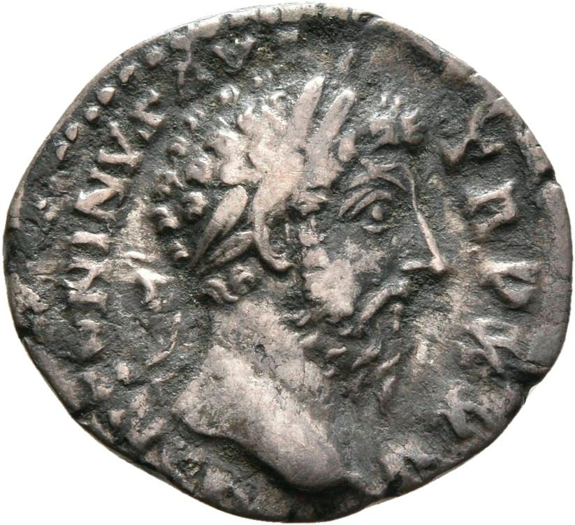 Marcus Aurelius, silver denarius, collection photograph Rostock-ID188, obverse