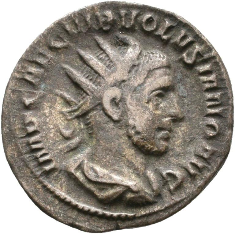 Volusian, silver antoninianus, collection photograph Rostock-ID1186, obverse