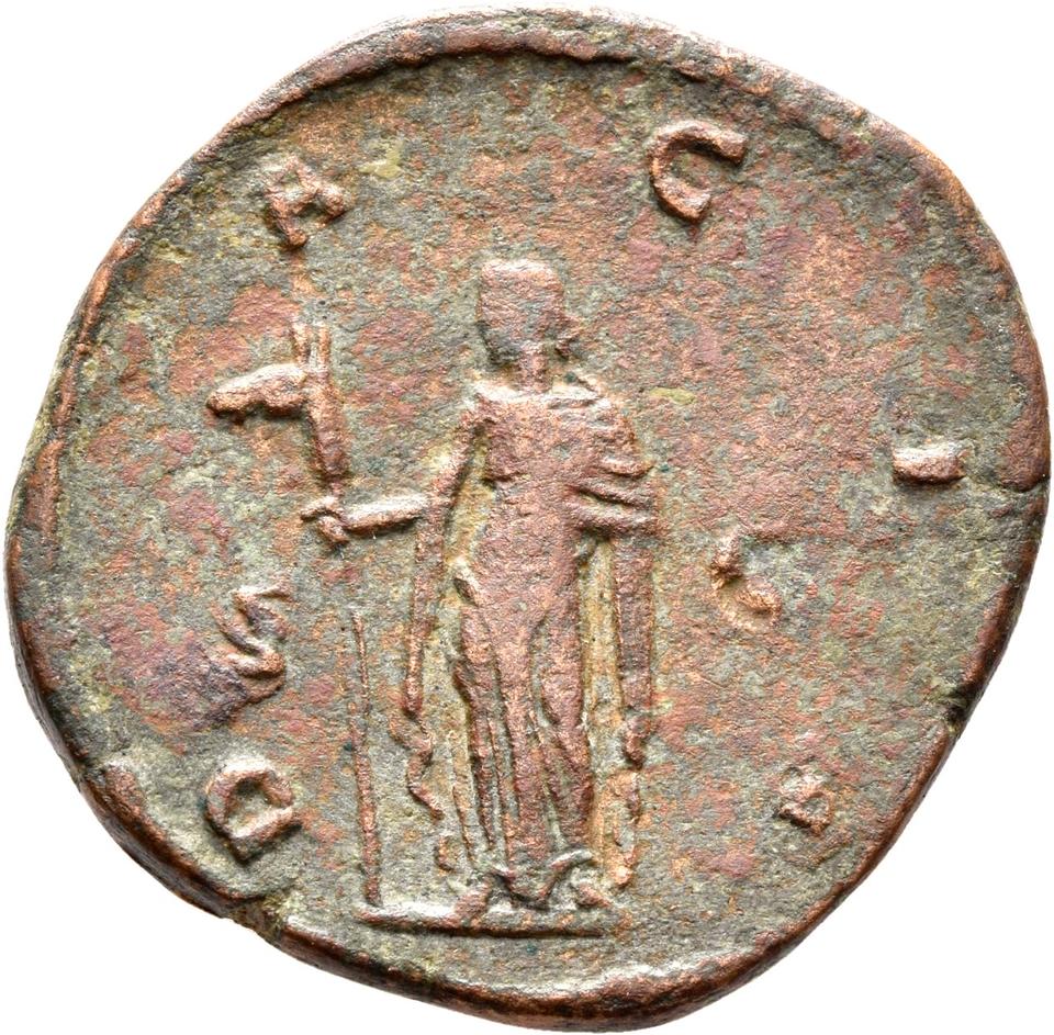 Trajan Decius, copper-alloy sestertius, collection photograph Rostock-ID1163, reverse