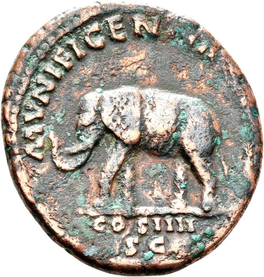 Antoninus Pius, copper-alloy as, collection photograph Rostock-ID248, reverse