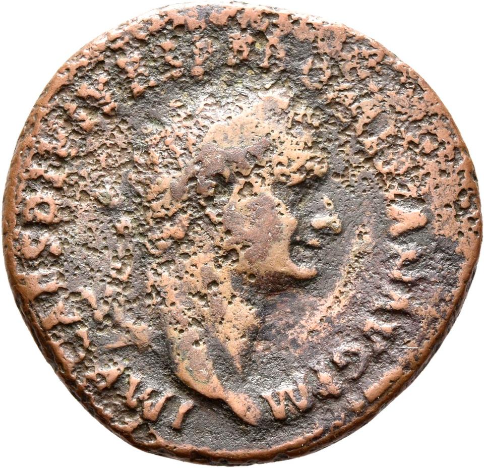 Domitian, copper-alloy as, collection photograph Rostock-ID95, obverse