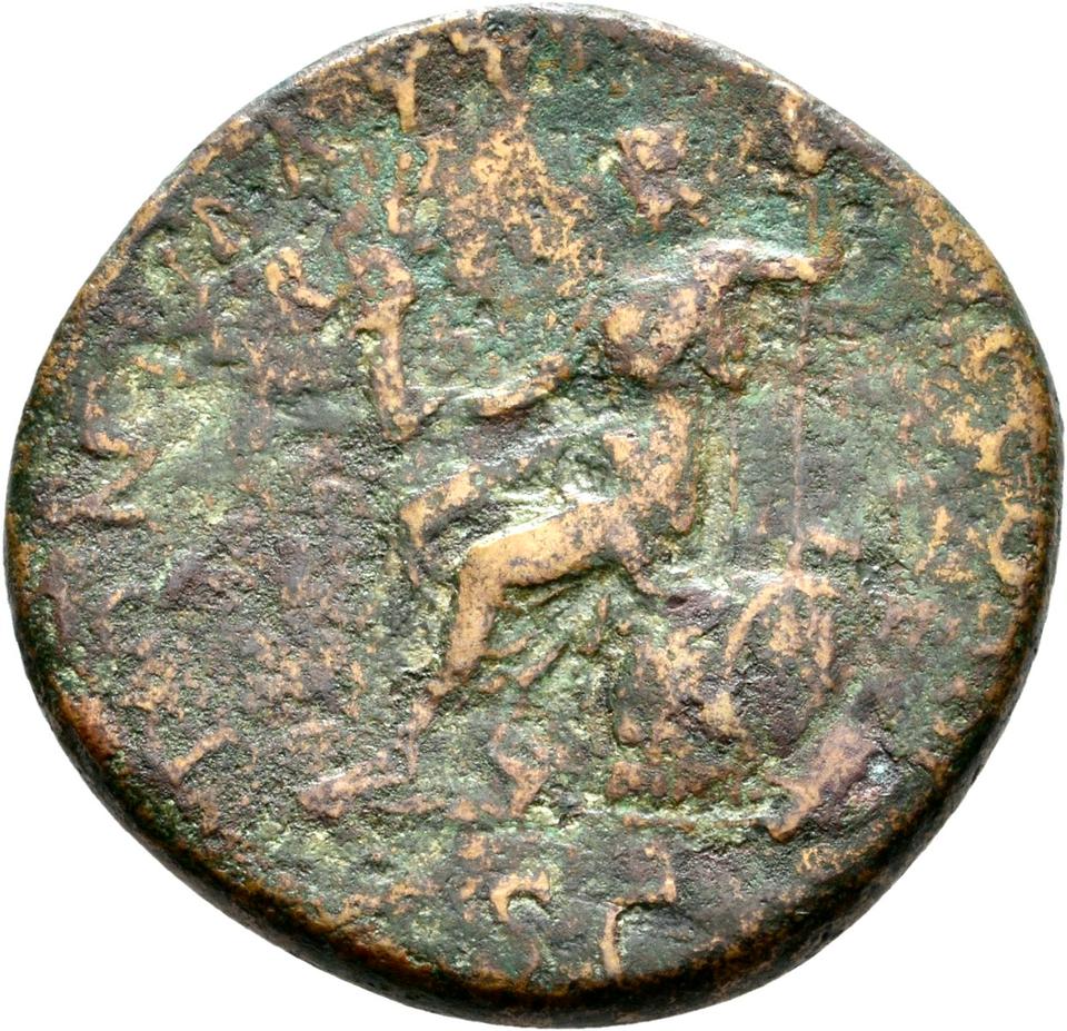 Hadrian, copper-alloy sestertius, collection photograph Rostock-ID384, reverse