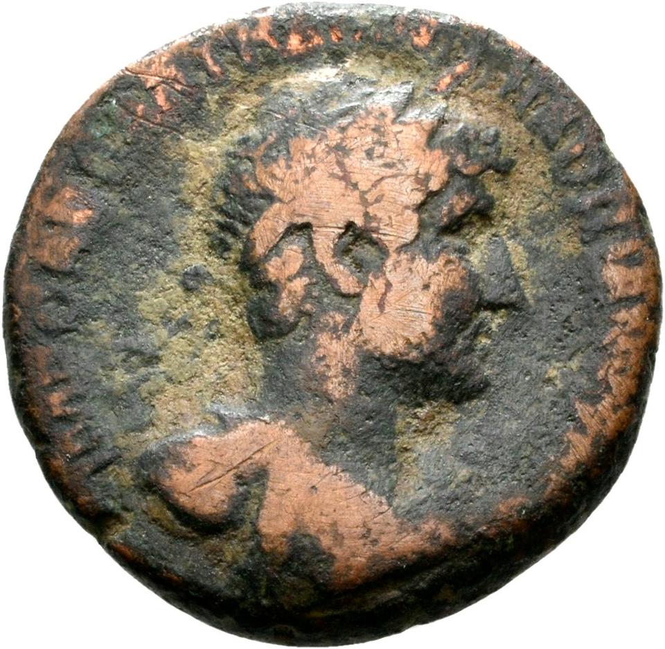 Hadrian, copper-alloy as, collection photograph Rostock-ID390, obverse