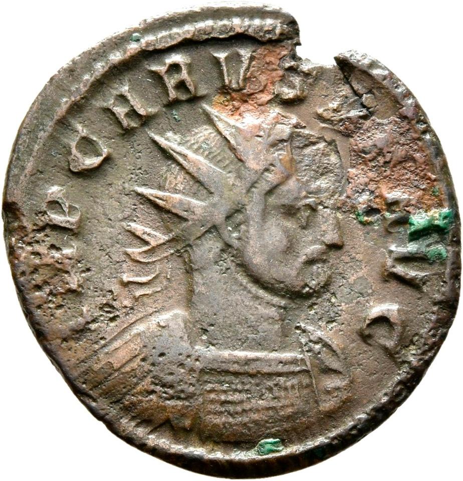 Carus, silver antoninianus, collection photograph Rostock-ID1278, obverse