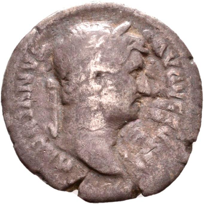 Hadrian, silver denarius, collection photograph Rostock-ID378, obverse