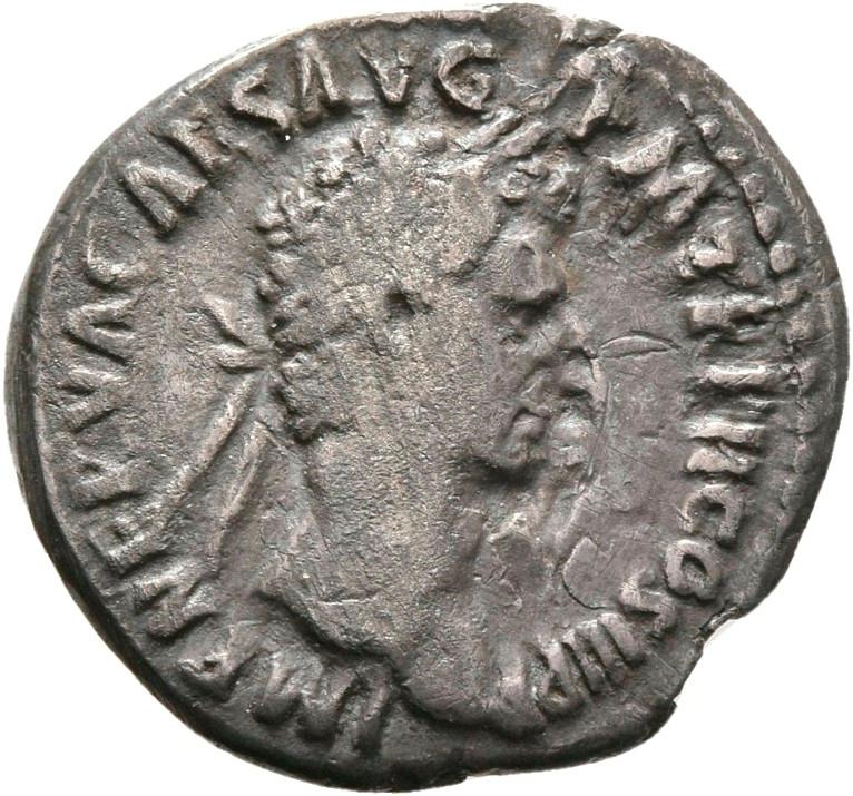 Nerva, silver denarius, collection photograph Rostock-ID108, obverse