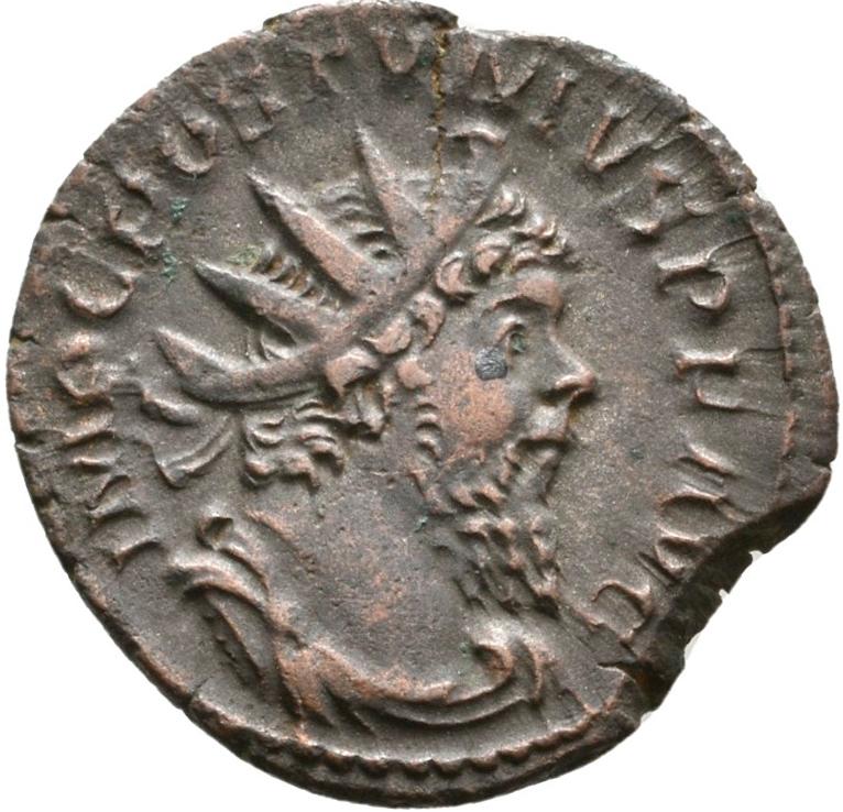 Postumus, silver antoninianus, collection photograph Rostock-ID1195, obverse