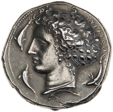 Syracuse Silver Decadrachm, reverse