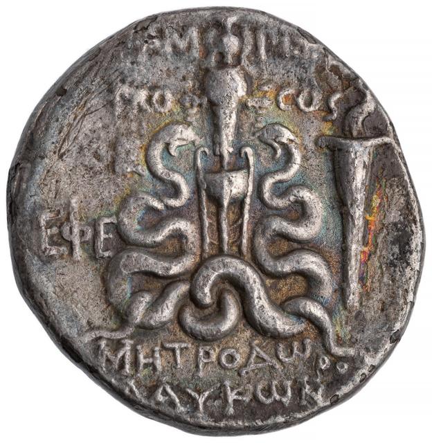 Roman Republic Silver Cistophorus, reverse