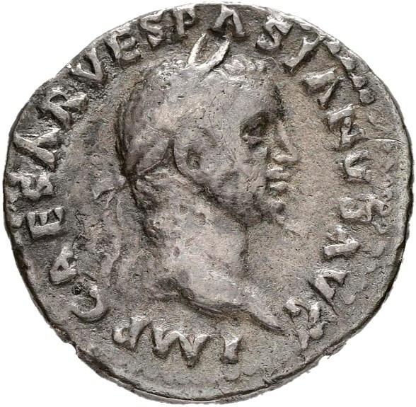 Vespasian, Silver denarius, collection photograph Hamburg-ID455, obverse
