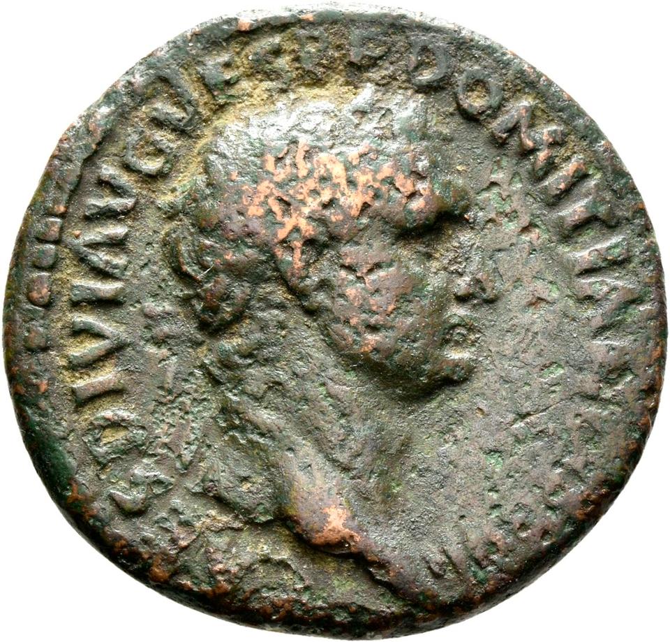 Titus, copper-alloy as, collection photograph Rostock-ID90, obverse