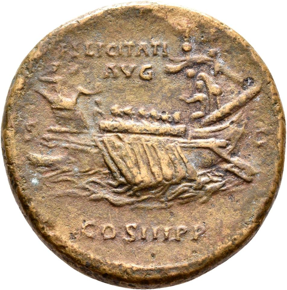 Hadrian, copper-alloy sestertius, collection photograph Rostock-ID233, reverse