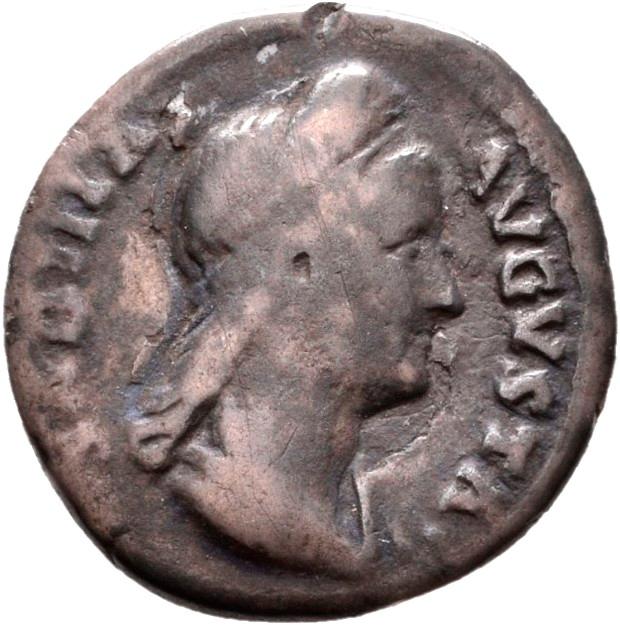 Hadrian, silver denarius, collection photograph Rostock-ID381, obverse