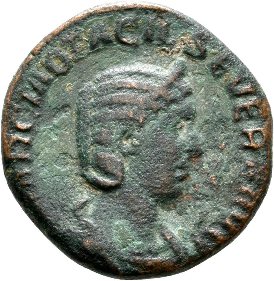 Philip the Arab, copper-alloy sestertius, collection photograph Rostock-ID491, obverse