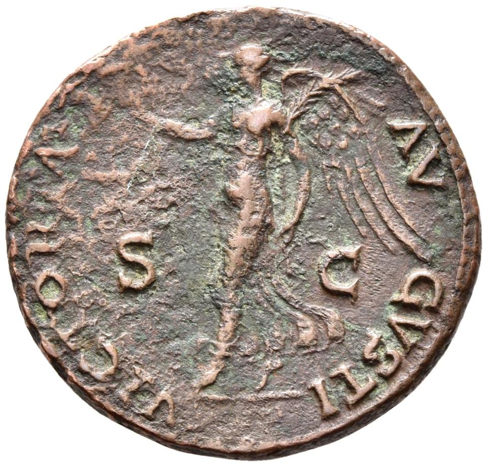 Vespasian, copper-alloy as, collection photograph Rostock-ID74, reverse
