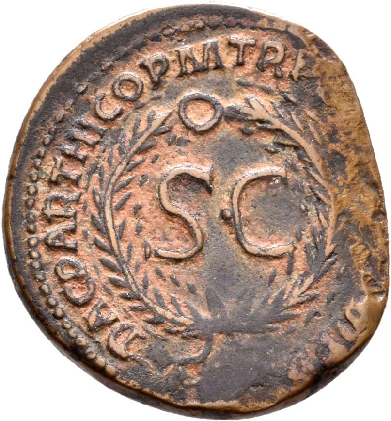 Trajan, copper-alloy as, collection photograph Rostock-ID365, reverse