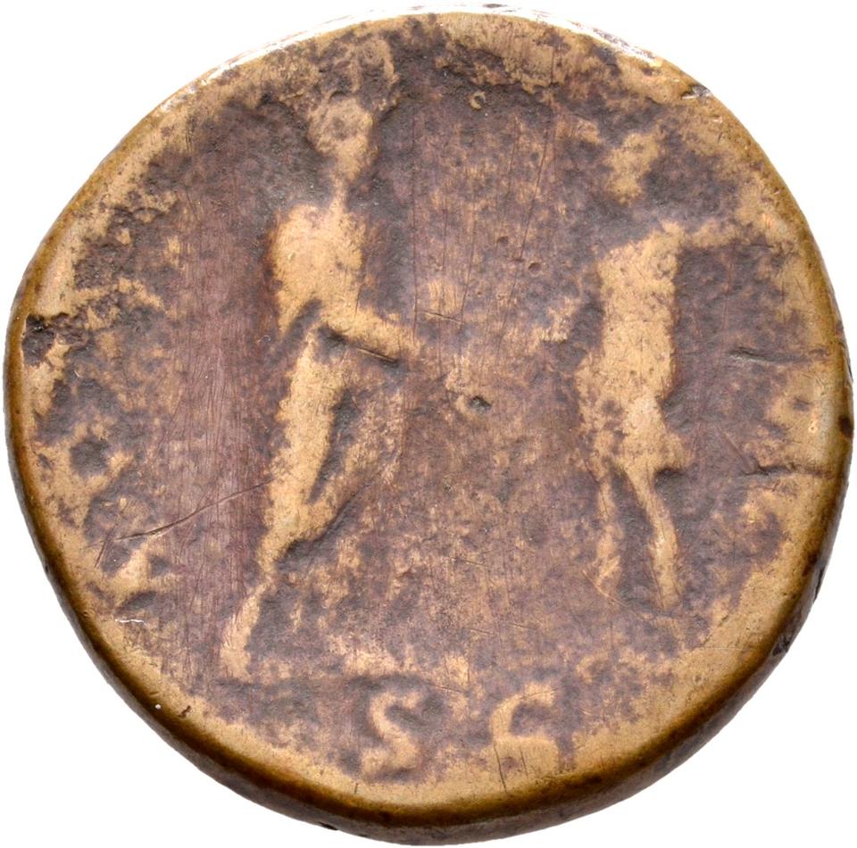 Hadrian, copper-alloy sestertius, collection photograph Rostock-ID400, reverse