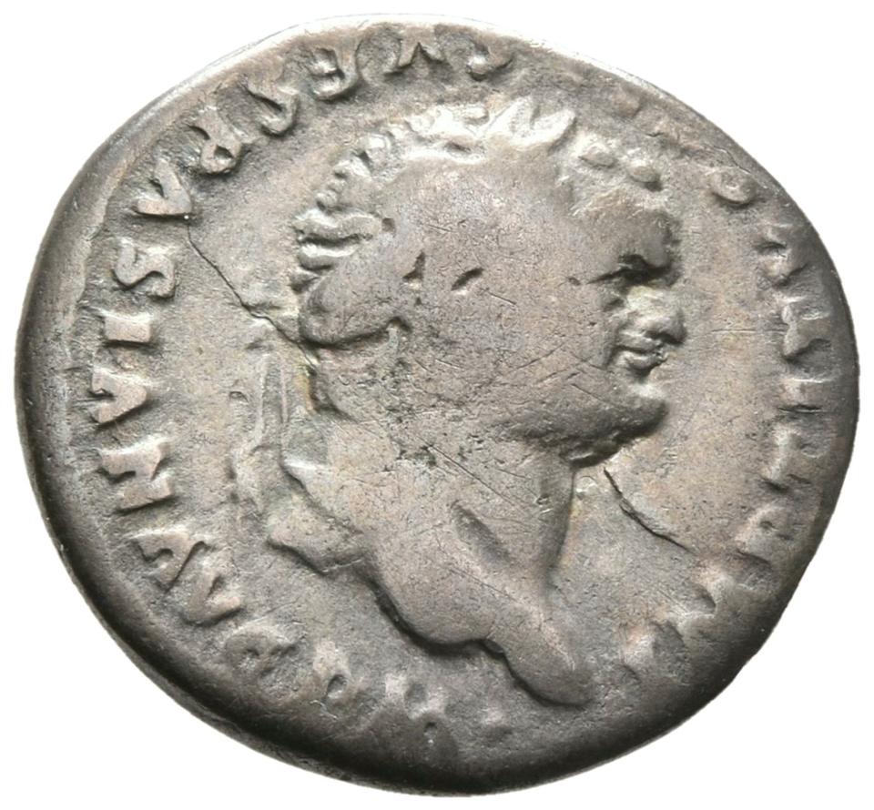Titus, silver denarius, collection photograph Rostock-ID86, obverse