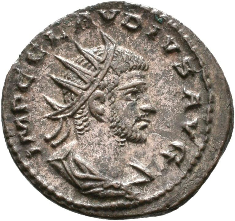 Claudius II Gothicus, silver antoninianus, collection photograph Rostock-ID1226, obverse