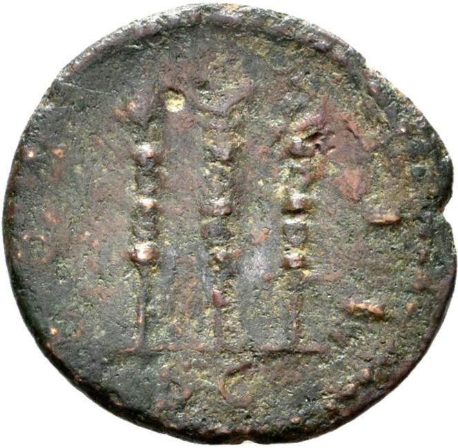 Hadrian, copper-alloy semis, collection photograph Rostock-ID432, reverse