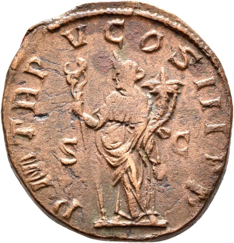 Philip the Arab, copper-alloy sestertius, collection photograph Rostock-ID1005, reverse