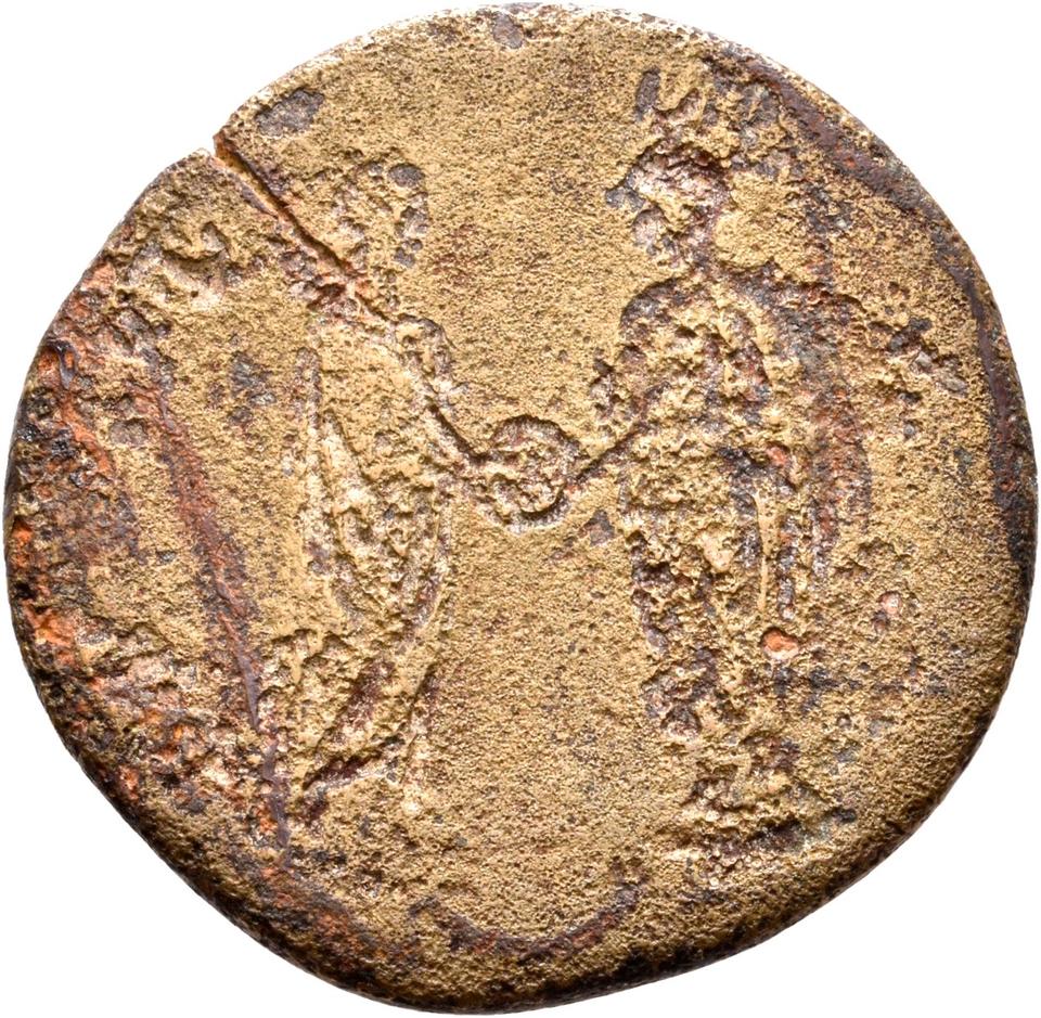 Hadrian, copper-alloy sestertius, collection photograph Rostock-ID382, reverse