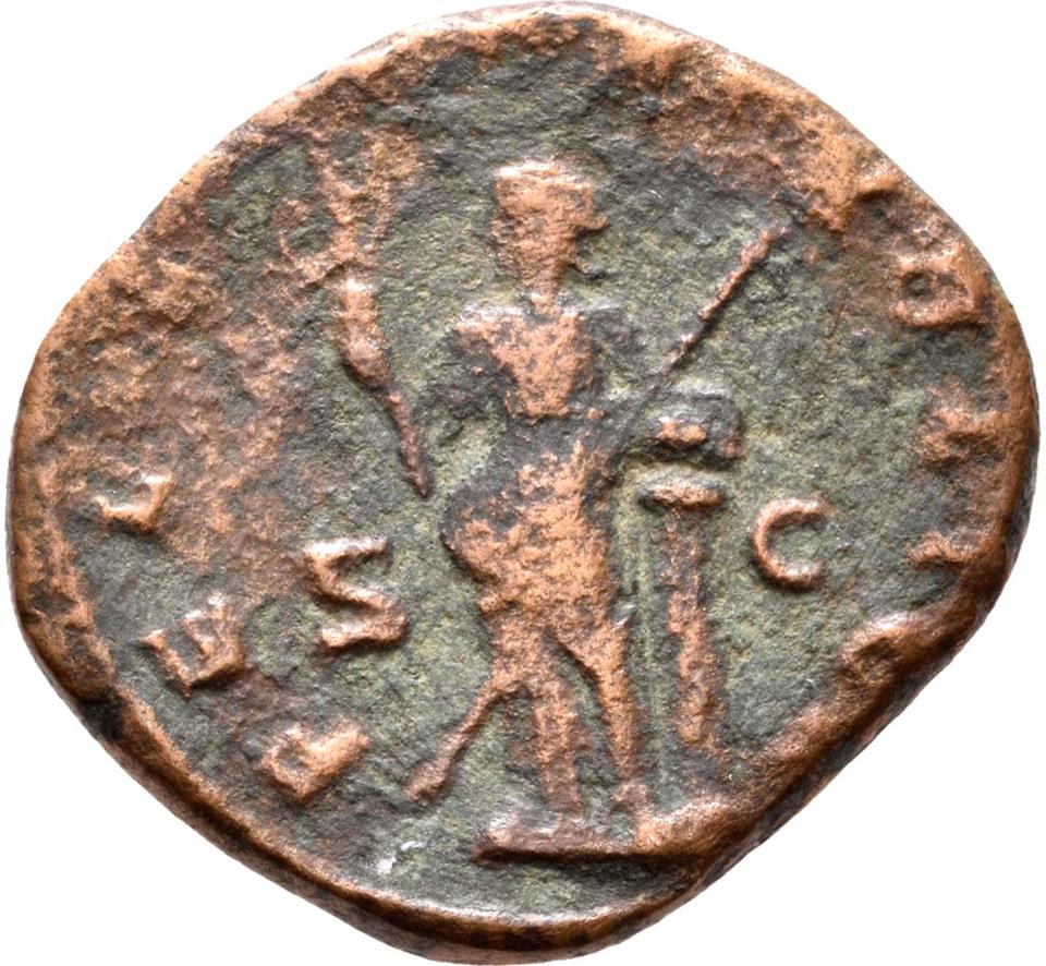 Volusian, copper-alloy sestertius, collection photograph Rostock-ID1184, reverse