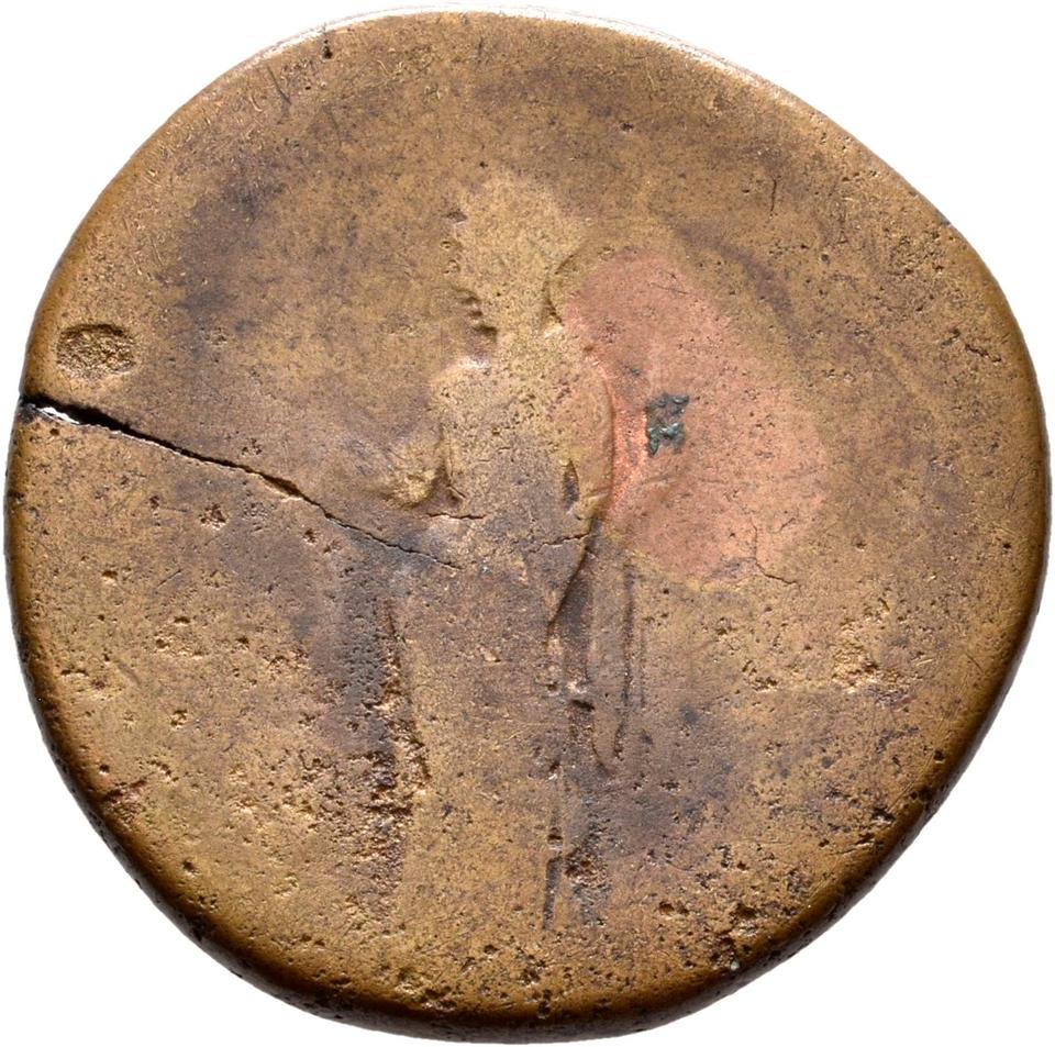 Hadrian, copper-alloy sestertius, collection photograph Rostock-ID407, reverse