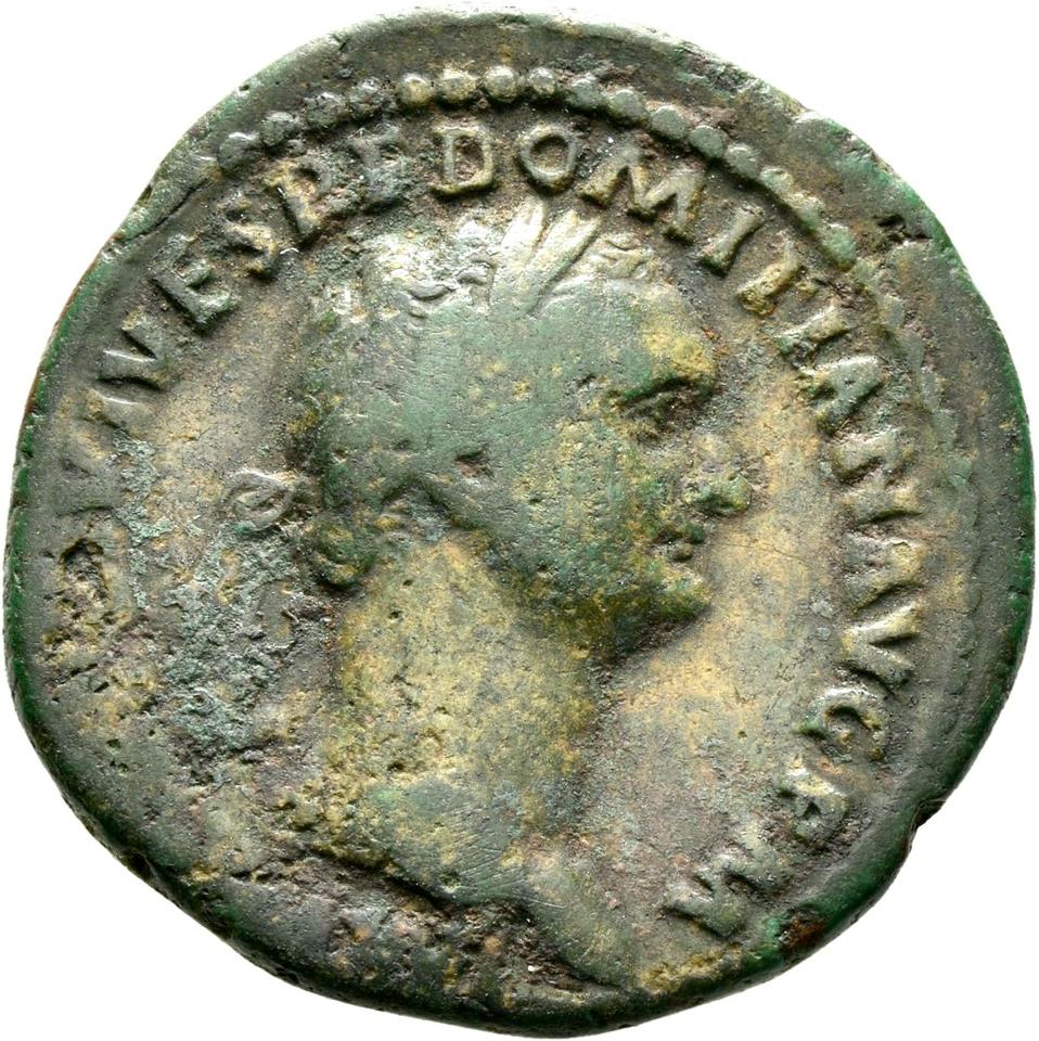 Domitian, copper-alloy as, collection photograph Rostock-ID94, obverse