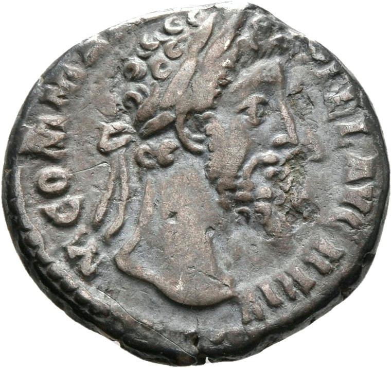 Commodus, silver denarius, collection photograph Rostock-ID180, obverse