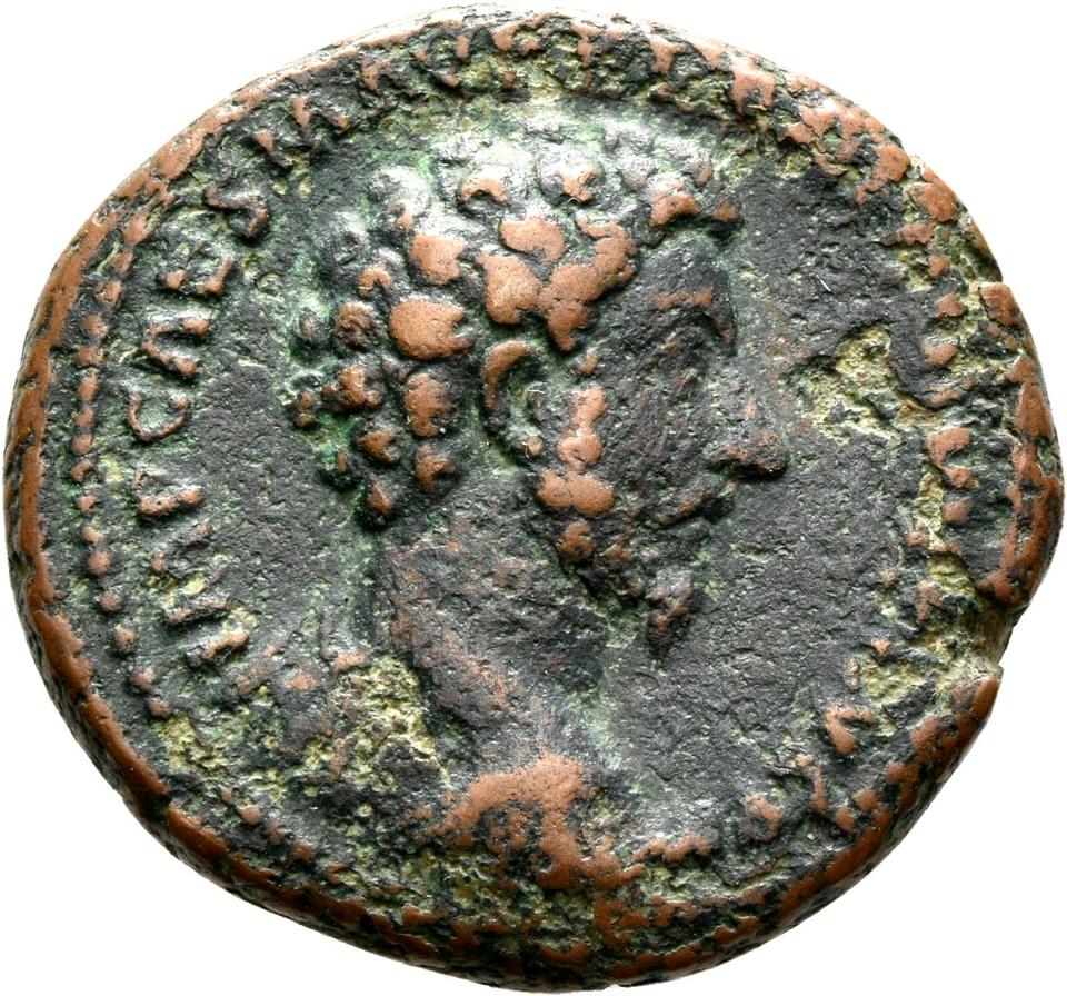 Marcus Aurelius, copper-alloy as, collection photograph Rostock-ID268, obverse