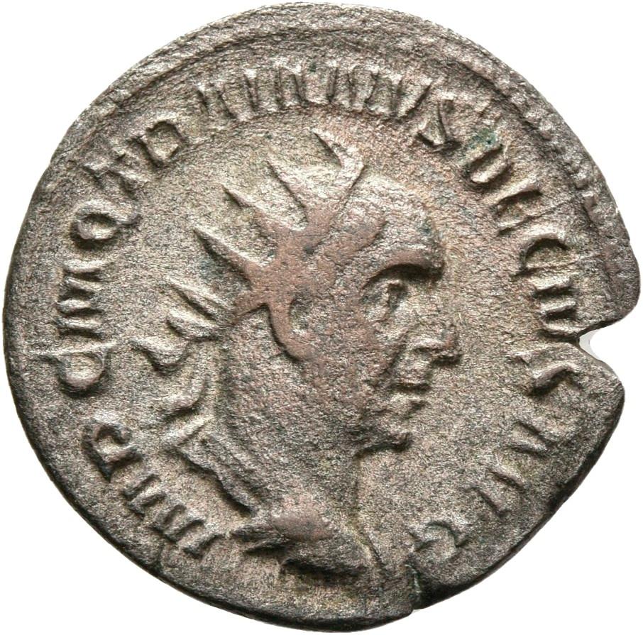 Trajan Decius, silver antoninianus, collection photograph Rostock-ID1176, obverse
