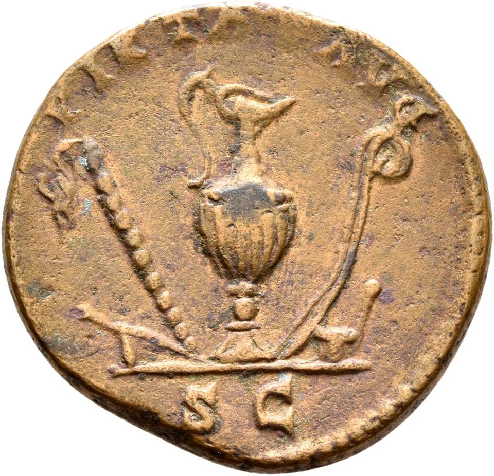 Antoninus Pius, copper-alloy dupondius, collection photograph Rostock-ID257, reverse
