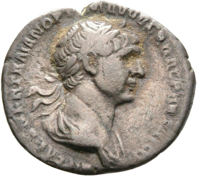 Trajan, silver denarius, collection photograph Rostock-ID118, obverse