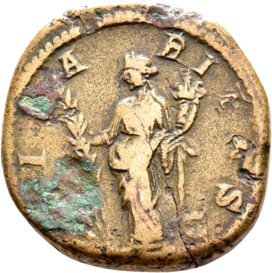 Septimius Severus, copper-alloy as, collection photograph Rostock-ID294, reverse