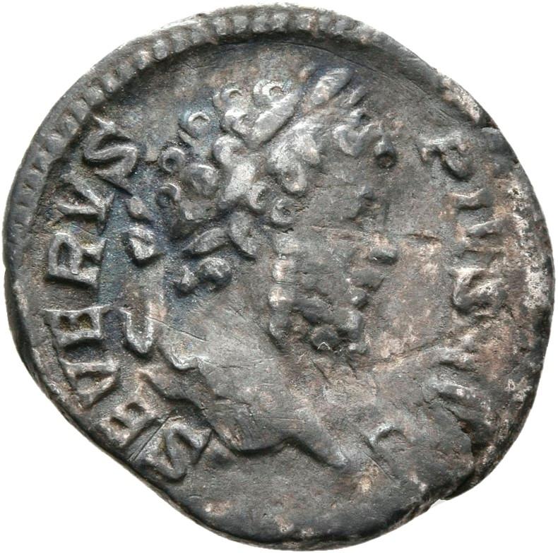 Septimius Severus, silver denarius, collection photograph Rostock-ID213, obverse