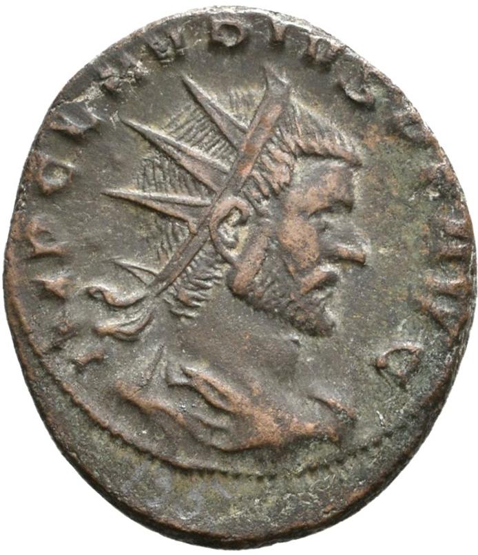 Claudius II Gothicus, silver antoninianus, collection photograph Rostock-ID1222, obverse