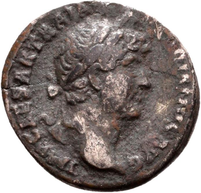 Hadrian, silver denarius, collection photograph Rostock-ID372, obverse