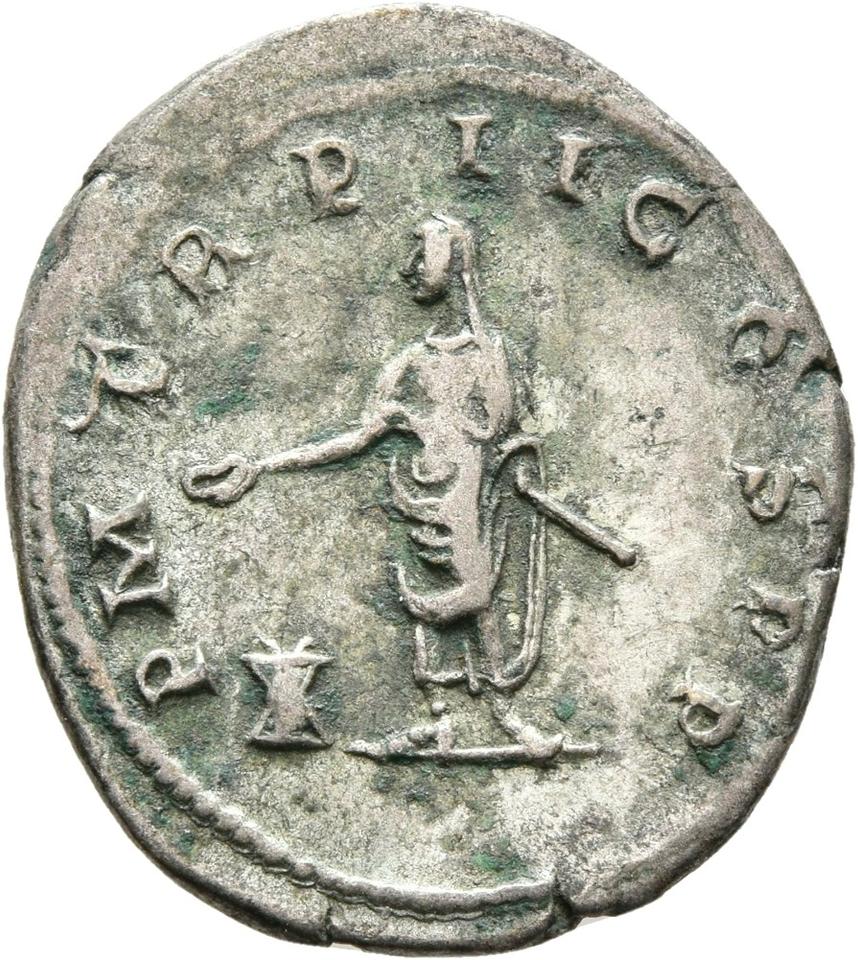 Gordian III, silver antoninianus, collection photograph Rostock-ID1160, reverse