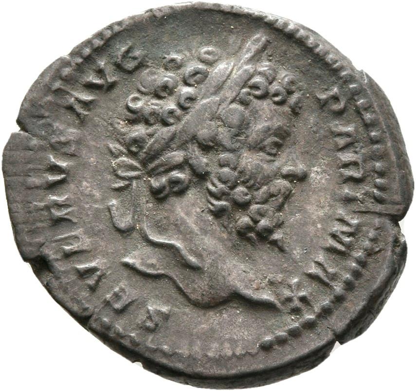 Septimius Severus, silver denarius, collection photograph Rostock-ID212, obverse