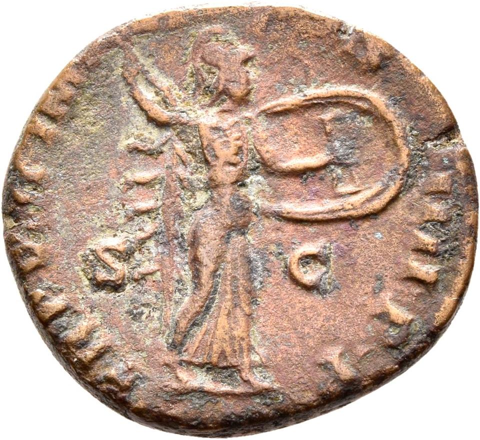 Commodus, copper-alloy dupondius, collection photograph Rostock-ID290, reverse