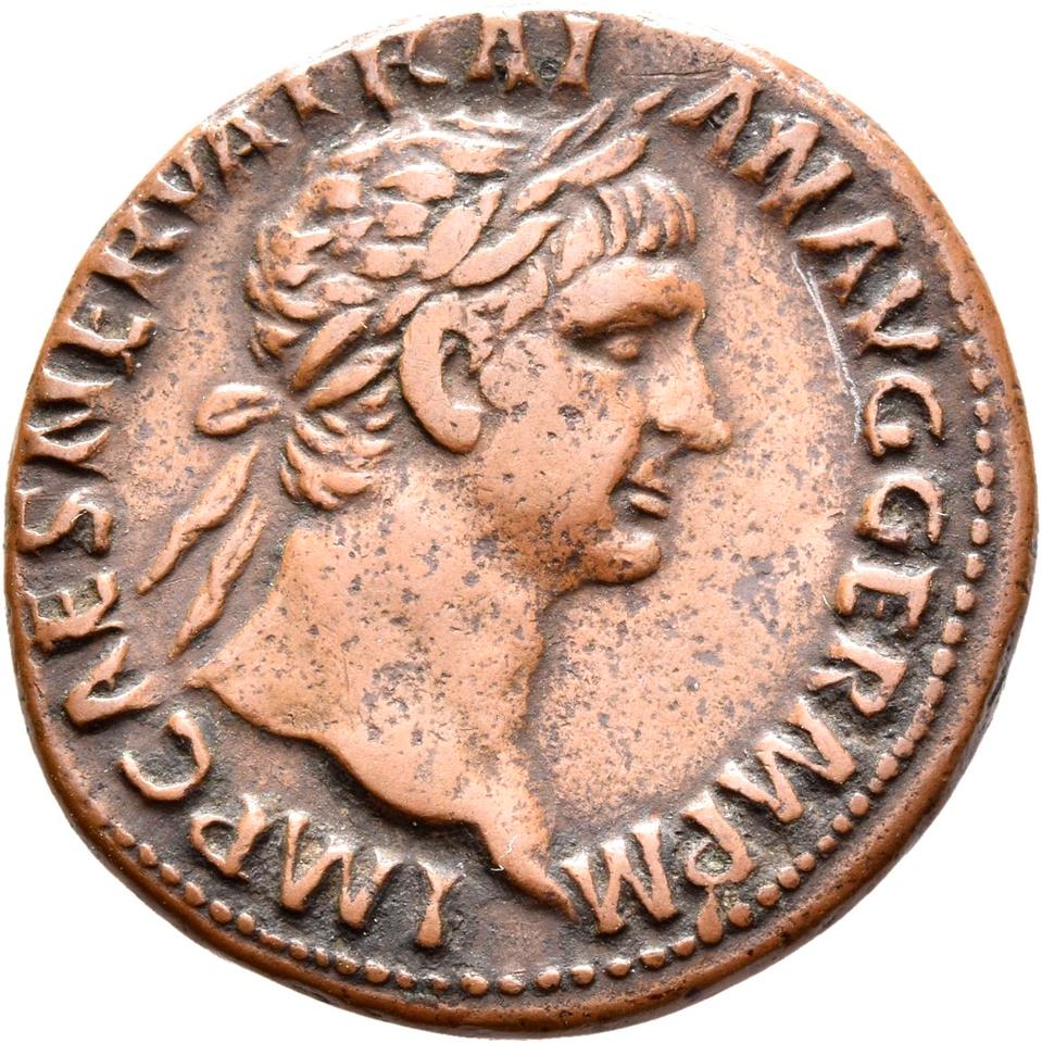 Trajan, copper-alloy as, collection photograph Rostock-ID124, obverse