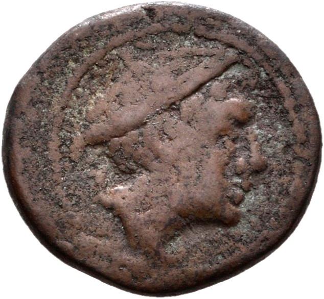 Roman Republic, copper-alloy semuncia, collection photograph Rostock-ID313, obverse