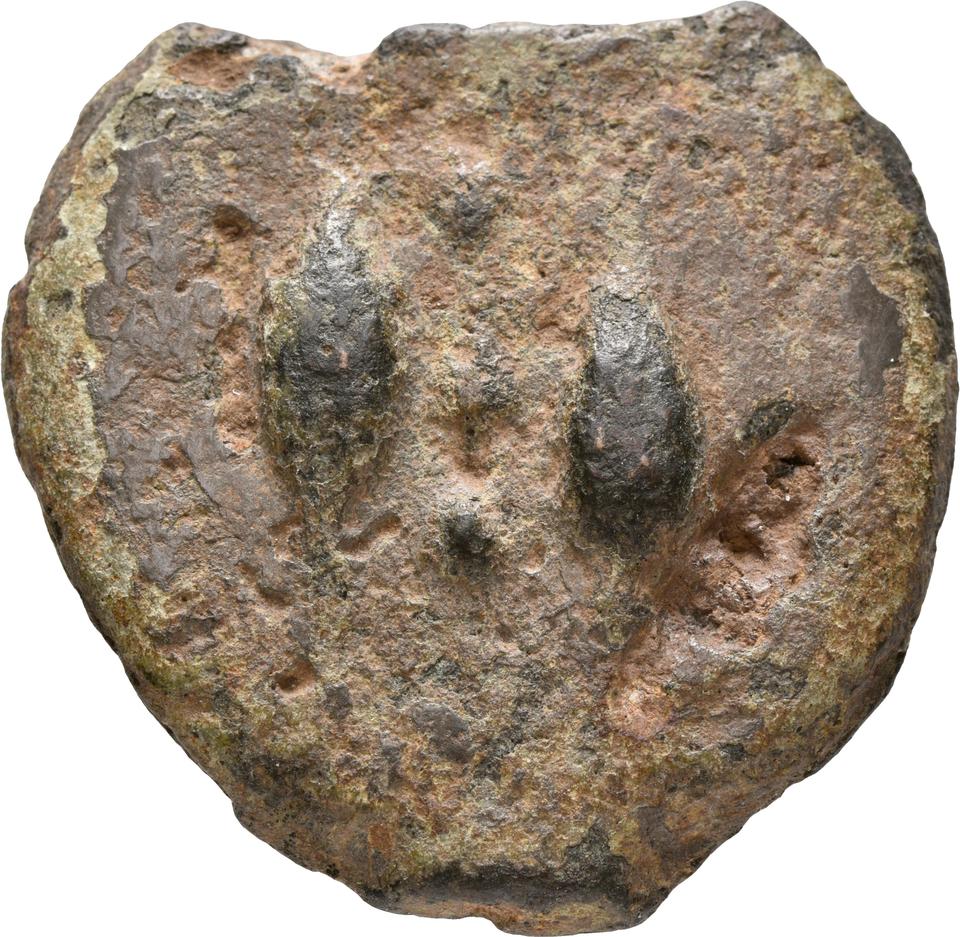 Roman Republic, copper-alloy quadrans, collection photograph Rostock-ID485, reverse