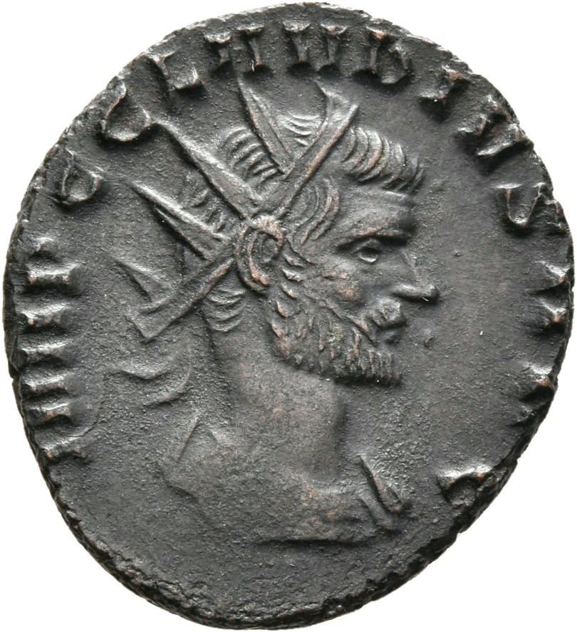 Claudius II Gothicus, silver antoninianus, collection photograph Rostock-ID1212, obverse