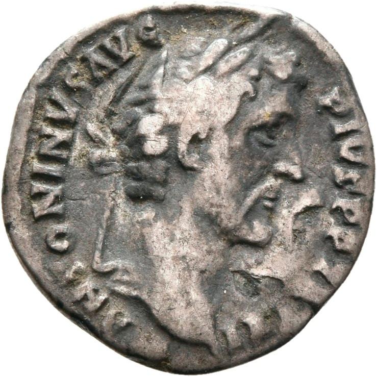 Antoninus Pius, silver denarius, collection photograph Rostock-ID241, obverse