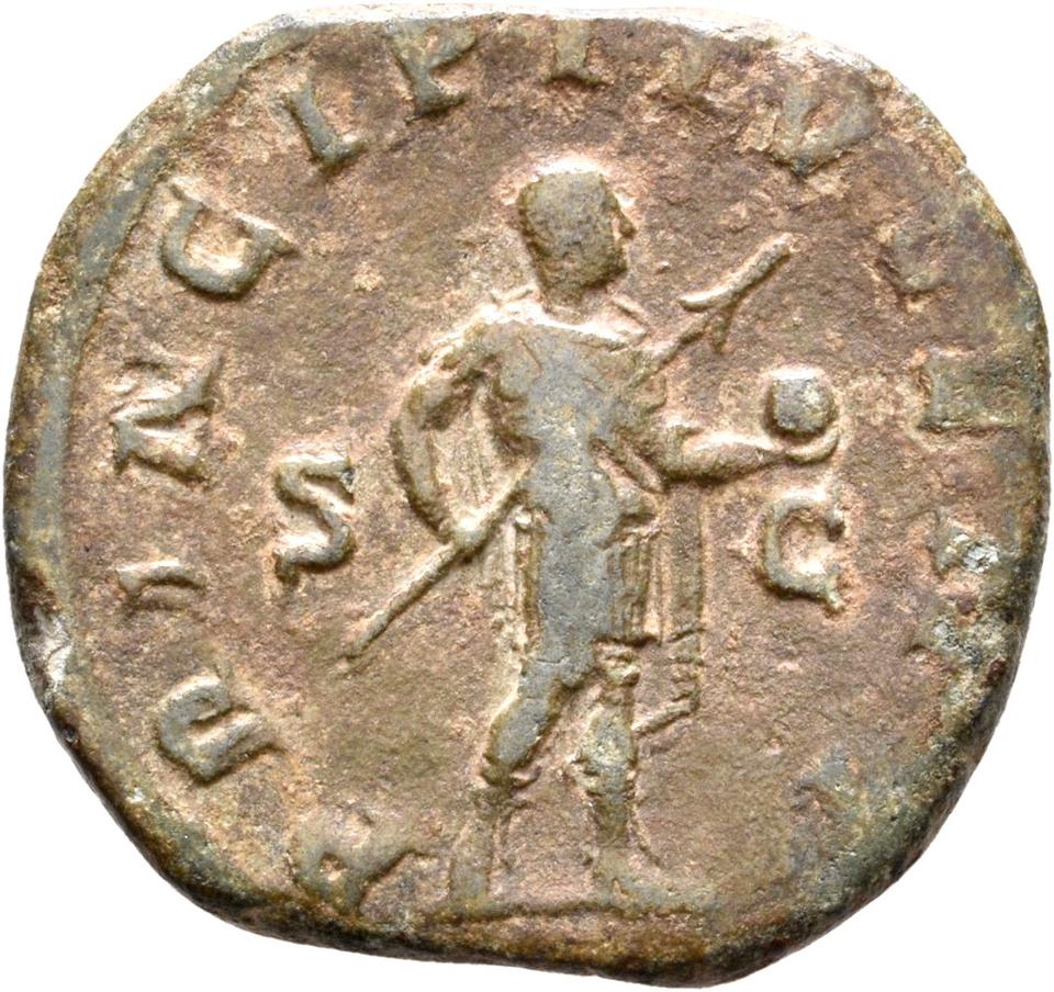 Philip the Arab, copper-alloy sestertius, collection photograph Rostock-ID1006, reverse