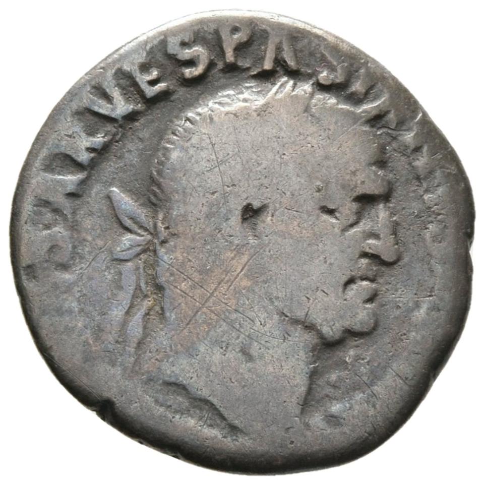 Vespasian, silver denarius, collection photograph Rostock-ID67, obverse